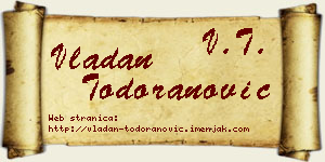 Vladan Todoranović vizit kartica